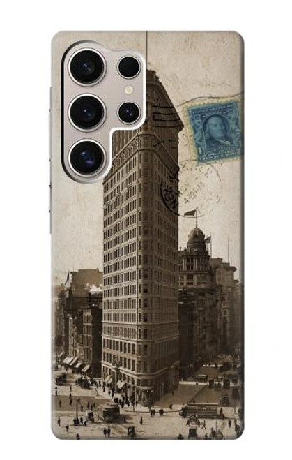 S2832 New York 1903 Flatiron Building Postcard Case For Samsung Galaxy S24 Ultra