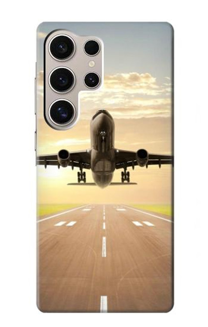 S3837 Airplane Take off Sunrise Case For Samsung Galaxy S24 Ultra