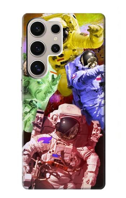 S3914 Colorful Nebula Astronaut Suit Galaxy Case For Samsung Galaxy S24 Ultra