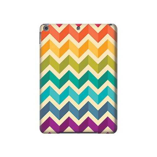 S2362 Rainbow Colorful Shavron Zig Zag Pattern Hard Case For iPad 10.2 (2021,2020,2019), iPad 9 8 7