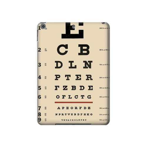 S2502 Eye Exam Chart Decorative Decoupage Poster Hard Case For iPad 10.2 (2021,2020,2019), iPad 9 8 7