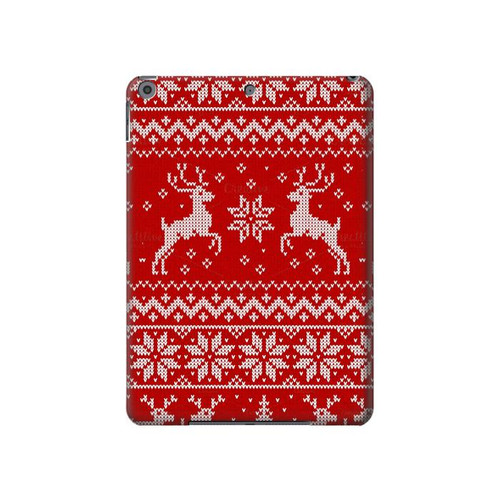 S2835 Christmas Reindeer Knitted Pattern Hard Case For iPad 10.2 (2021,2020,2019), iPad 9 8 7