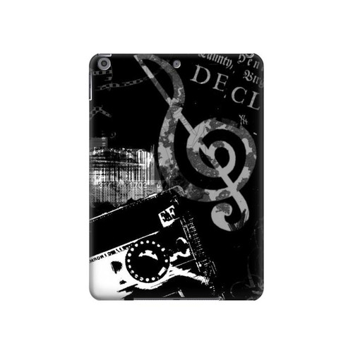 S3197 Music Cassette Note Hard Case For iPad 10.2 (2021,2020,2019), iPad 9 8 7