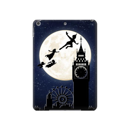 S3249 Peter Pan Fly Full Moon Night Hard Case For iPad 10.2 (2021,2020,2019), iPad 9 8 7