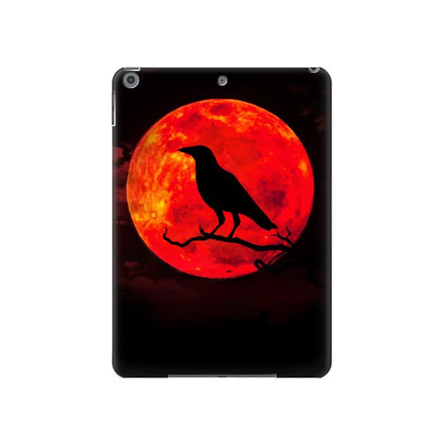 S3328 Crow Red Moon Hard Case For iPad 10.2 (2021,2020,2019), iPad 9 8 7