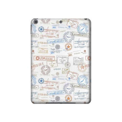 S3903 Travel Stamps Hard Case For iPad 10.2 (2021,2020,2019), iPad 9 8 7