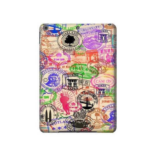 S3904 Travel Stamps Hard Case For iPad 10.2 (2021,2020,2019), iPad 9 8 7