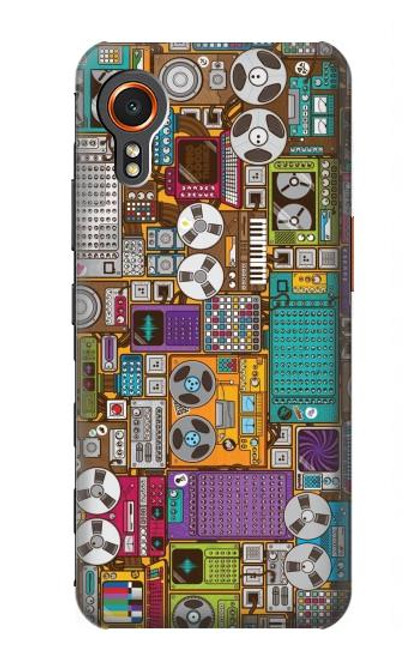 S3879 Retro Music Doodle Case For Samsung Galaxy Xcover7