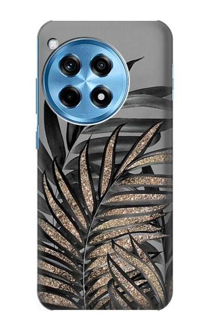 S3692 Gray Black Palm Leaves Case For OnePlus 12R