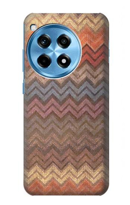 S3752 Zigzag Fabric Pattern Graphic Printed Case For OnePlus 12R