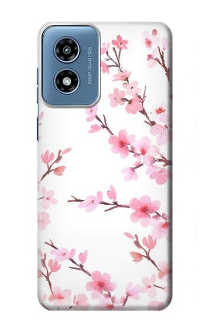 S3707 Pink Cherry Blossom Spring Flower Case For Motorola Moto G Play 4G (2024)
