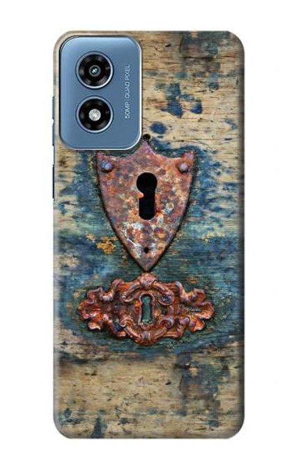 S3955 Vintage Keyhole Weather Door Case For Motorola Moto G Play 4G (2024)