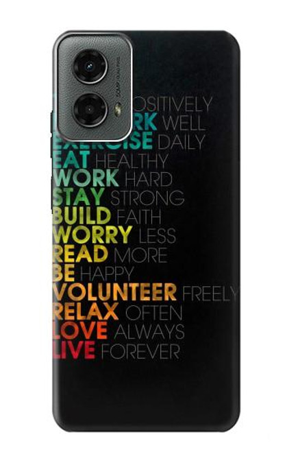 S3523 Think Positive Words Quotes Case For Motorola Moto G 5G (2024)