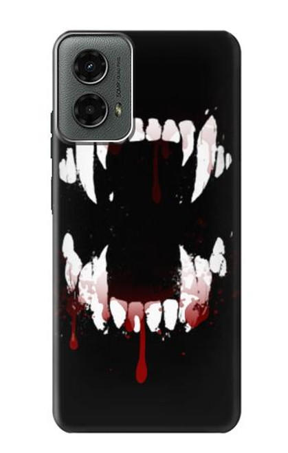 S3527 Vampire Teeth Bloodstain Case For Motorola Moto G 5G (2024)