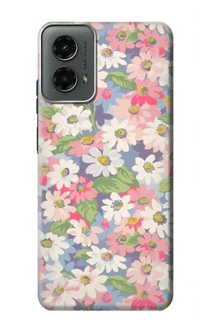 S3688 Floral Flower Art Pattern Case For Motorola Moto G 5G (2024)