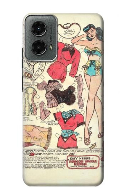 S3820 Vintage Cowgirl Fashion Paper Doll Case For Motorola Moto G 5G (2024)