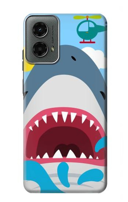 S3947 Shark Helicopter Cartoon Case For Motorola Moto G 5G (2024)