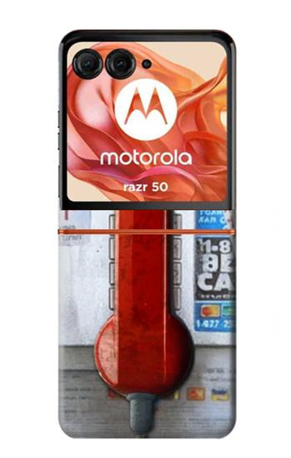 S3925 Collage Vintage Pay Phone Case For Motorola Razr 50