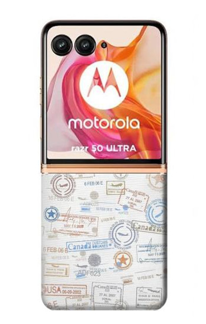 S3903 Travel Stamps Case For Motorola Razr 50 Ultra