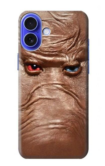 S3940 Leather Mad Face Graphic Paint Case For iPhone 16