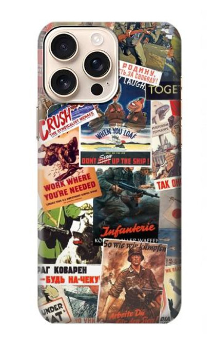 S3905 Vintage Army Poster Case For iPhone 16 pro max