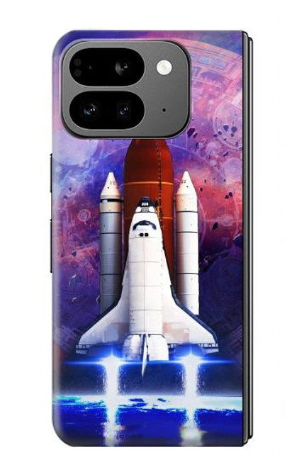 S3913 Colorful Nebula Space Shuttle Case For Google Pixel 9 Pro Fold