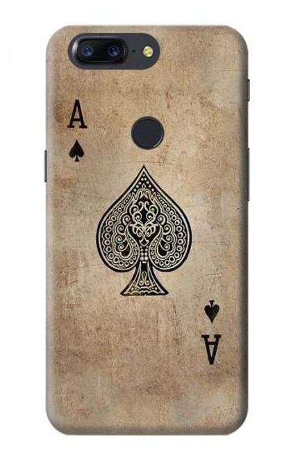 S2928 Vintage Spades Ace Card Case For OnePlus 5T