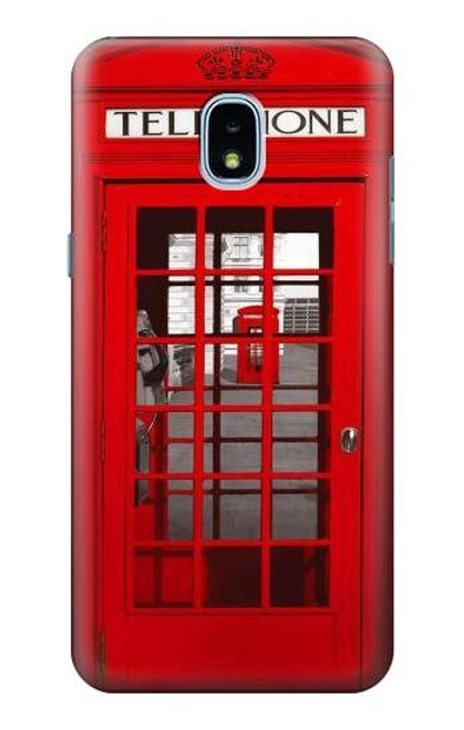 S0058 British Red Telephone Box Case For Samsung Galaxy J3 (2018), J3 Star, J3 V 3rd Gen, J3 Orbit, J3 Achieve, Express Prime 3, Amp Prime 3