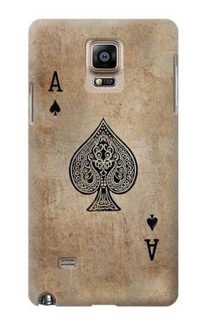 S2928 Vintage Spades Ace Card Case For Samsung Galaxy Note 4