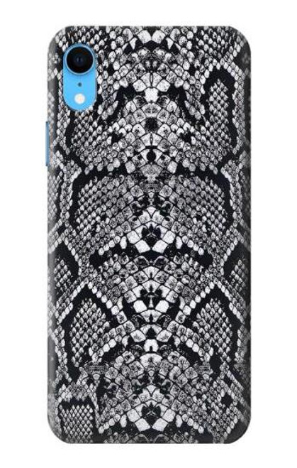 S2855 White Rattle Snake Skin Graphic Printed Case For iPhone XR