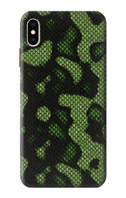 S2877 Green Snake Skin Graphic Printed Case For iPhone XS Max