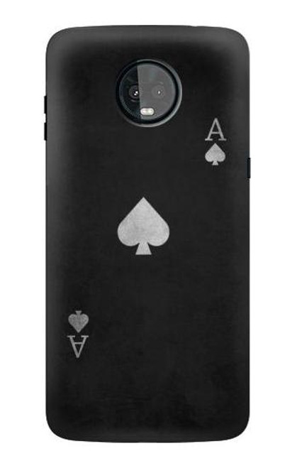 S3152 Black Ace of Spade Case For Motorola Moto Z3, Z3 Play