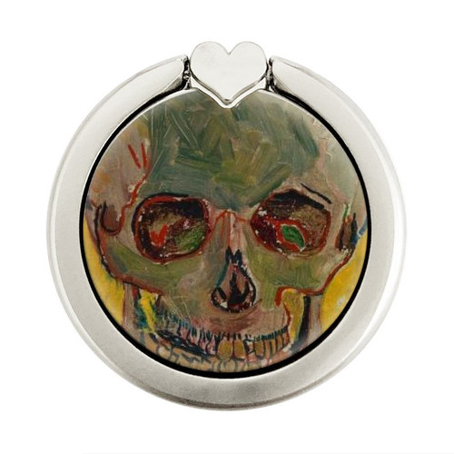 S3359 Vincent Van Gogh Skull Graphic Ring Holder and Pop Up Grip