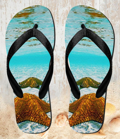 FA0142 Starfish Sea Beach Beach Slippers Sandals Flip Flops Unisex