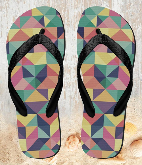 FA0241 Variation Pattern Beach Slippers Sandals Flip Flops Unisex