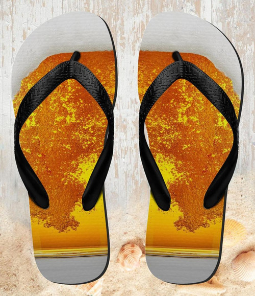 FA0245 Beer Glass Beach Slippers Sandals Flip Flops Unisex
