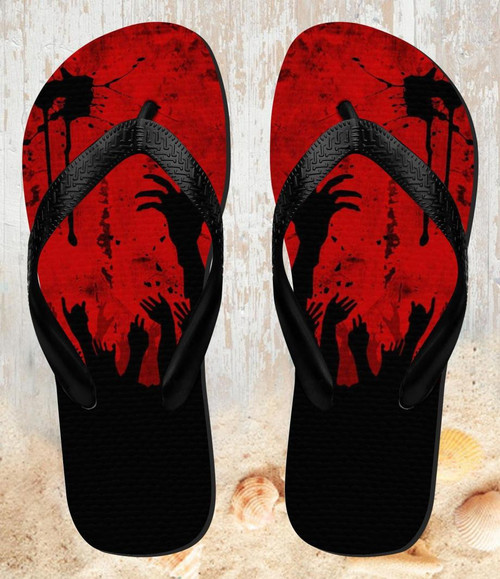 FA0264 Zombie Hands Beach Slippers Sandals Flip Flops Unisex