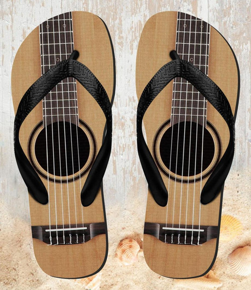 FA0356 Classical Guitar Beach Slippers Sandals Flip Flops Unisex