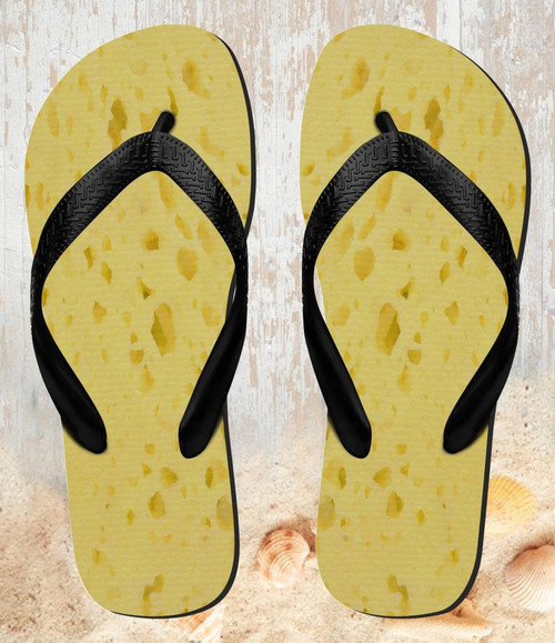 FA0394 Cheese Texture Beach Slippers Sandals Flip Flops Unisex