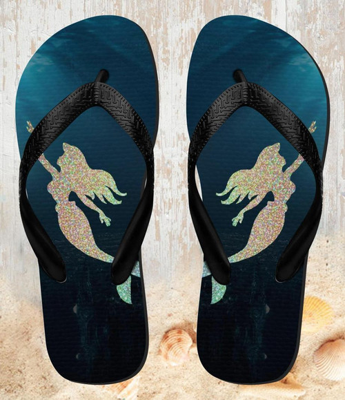 FA0505 Mermaid Undersea Beach Slippers Sandals Flip Flops Unisex