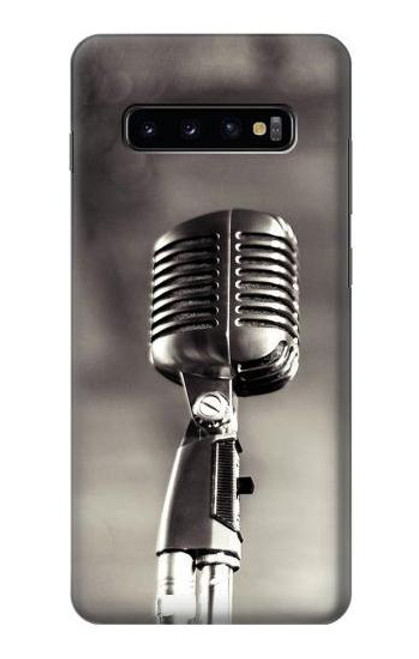 S3495 Vintage Microphone Case For Samsung Galaxy S10 Plus