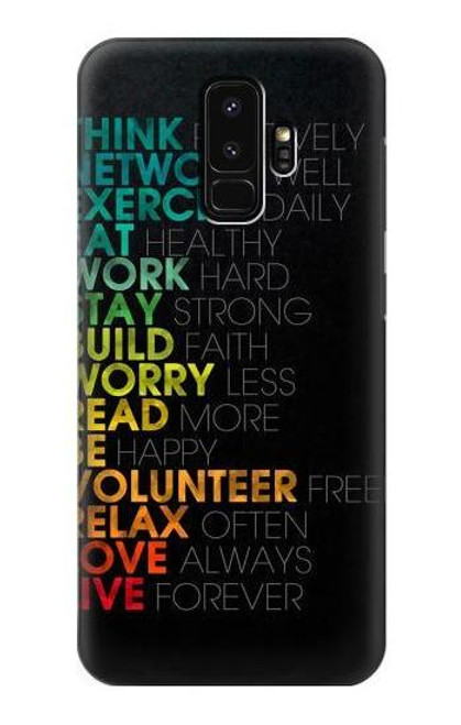 S3523 Think Positive Words Quotes Case For Samsung Galaxy S9 Plus