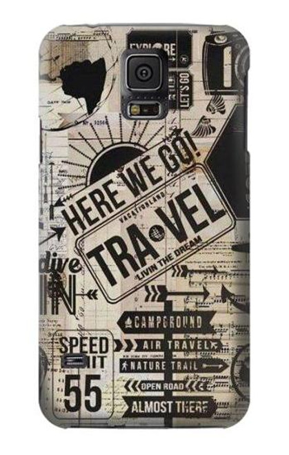 S3441 Vintage Travel Case For Samsung Galaxy S5