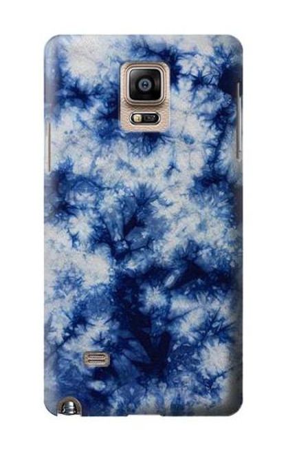 S3439 Fabric Indigo Tie Dye Case For Samsung Galaxy Note 4
