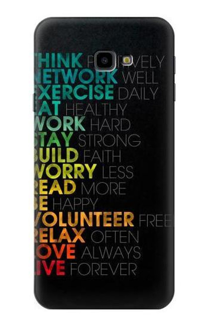 S3523 Think Positive Words Quotes Case For Samsung Galaxy J4+ (2018), J4 Plus (2018)