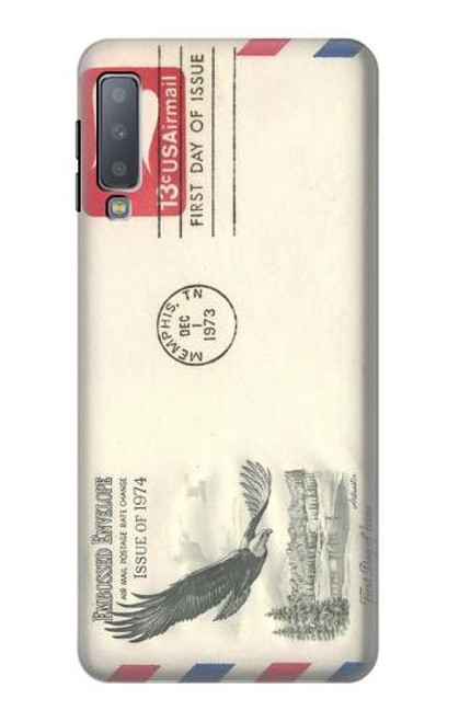 S3551 Vintage Airmail Envelope Art Case For Samsung Galaxy A7 (2018)