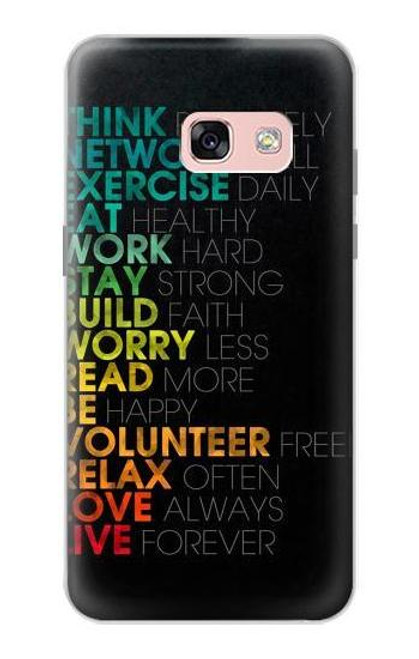 S3523 Think Positive Words Quotes Case For Samsung Galaxy A3 (2017)