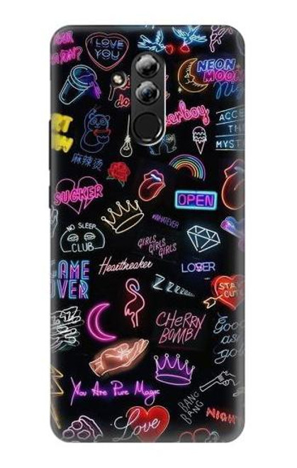 S3433 Vintage Neon Graphic Case For Huawei Mate 20 lite