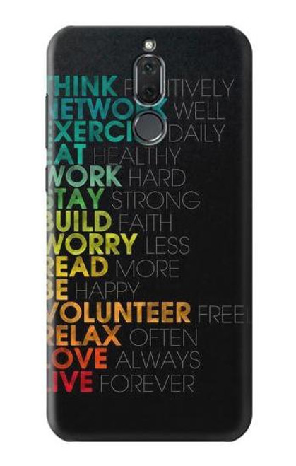S3523 Think Positive Words Quotes Case For Huawei Mate 10 Lite