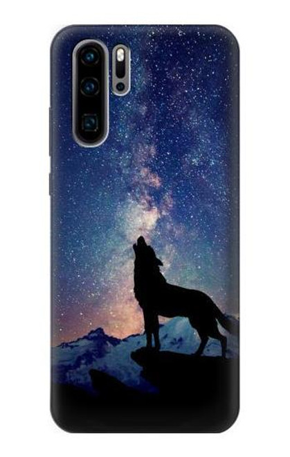 S3555 Wolf Howling Million Star Case For Huawei P30 Pro